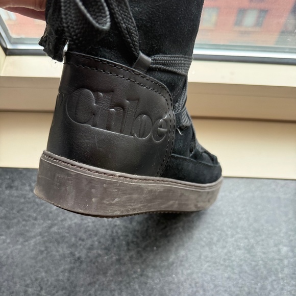 See by Chloe Black tie boots. Elevated Ugg Style - Picture 5 of 7